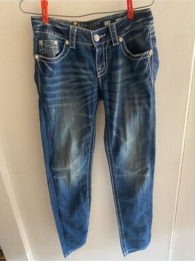 Miss Me Low-Rise Blue Skinny Jeans